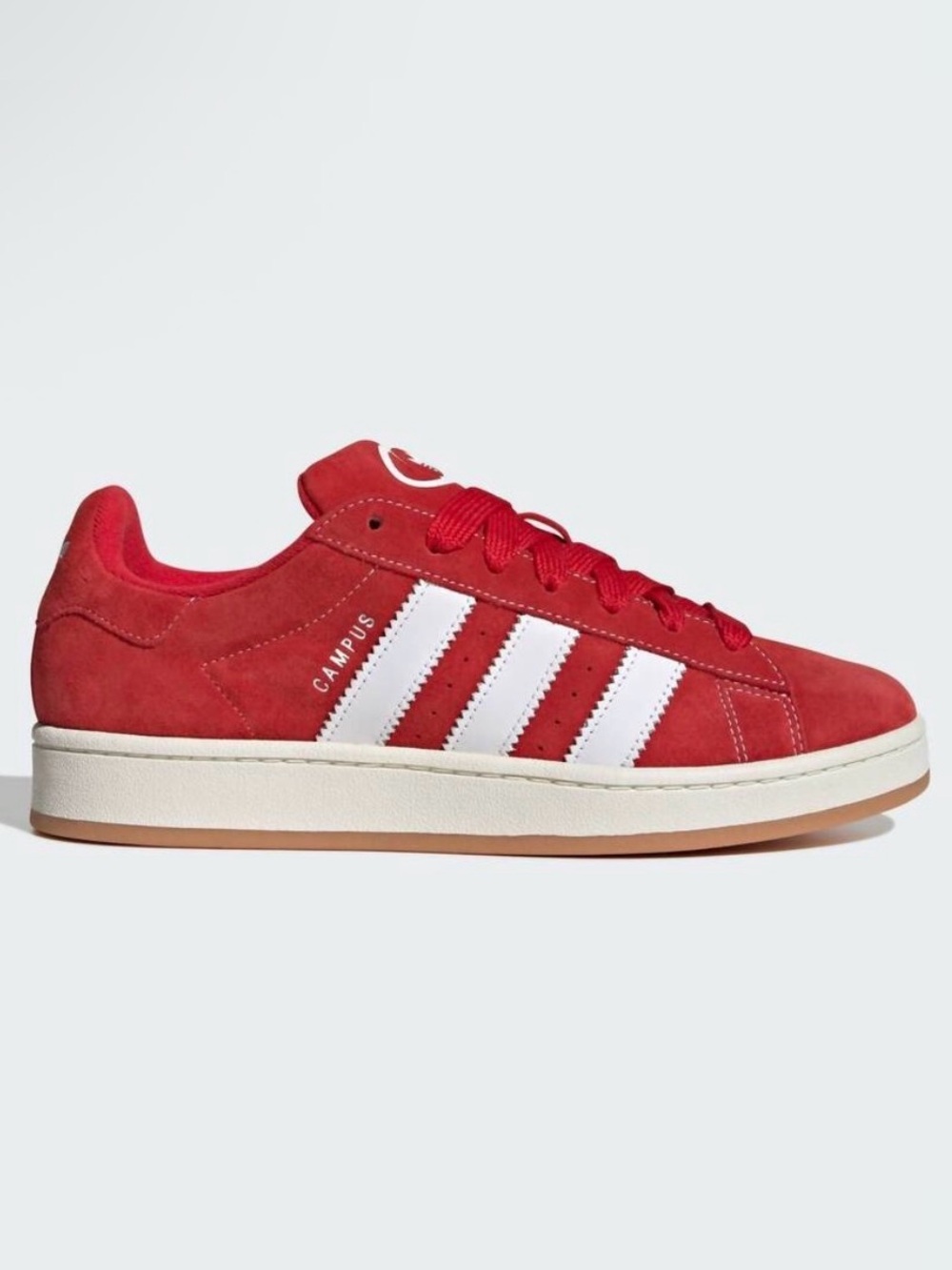 ADIDAS Men's Campus 00s suede low-top sneakers in red/white